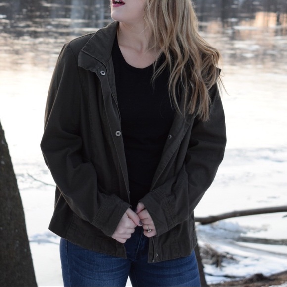 Army Green Jean Jacket - Picture 1 of 2